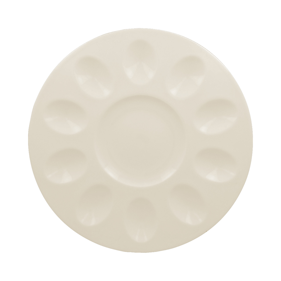 Rak Marea Vitrified Porcelain White Round Toptapa Plate 30cm