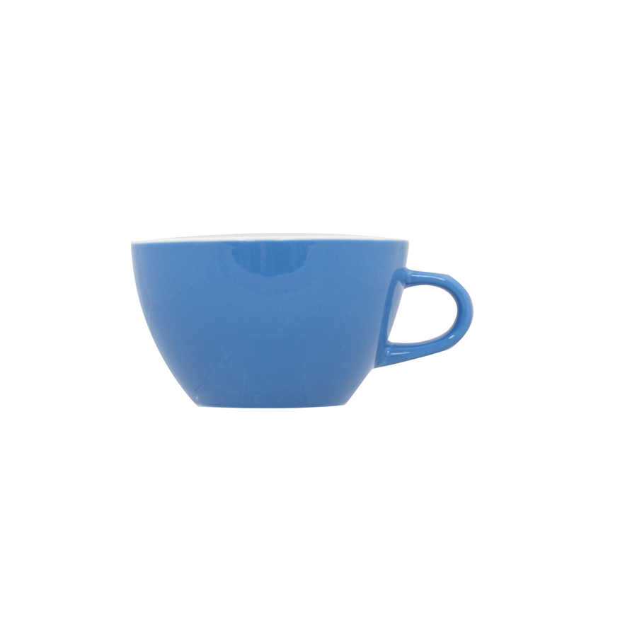 Superwhite Café Porcelain Sky Blue Bowl Shaped Cup 45.4cl 16oz