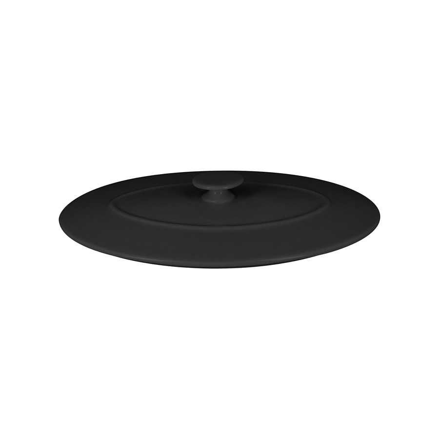 Rak Chef's Fusion Vitrified Porcelain Black Oval Platter Lid 26x17.5cm