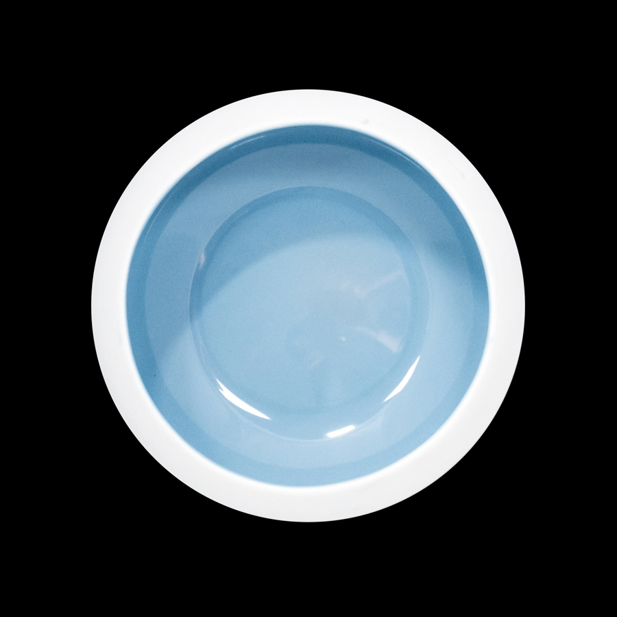 Crème Jouet Vitrified Porcelain Ash Blue Round Bowl 12cm