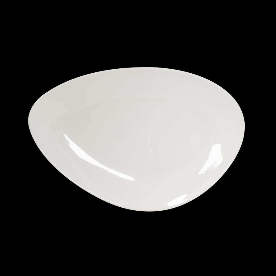 Artisan Crème Vitrified Fine China White Island Plate 37cm