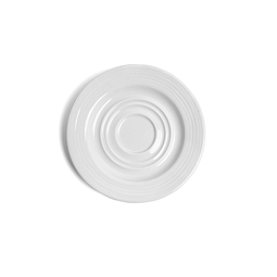 Crème Rousseau Vitrified Porcelain White Round Saucer 15cm