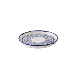 Dudson Harvest Mediterranean Moresque Vitrified Stoneware Blue Round Walled Plate 26cm