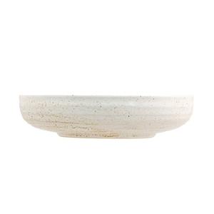 Artisan Shore Vitrified Stoneware Cream Round Low Bowl 20cm