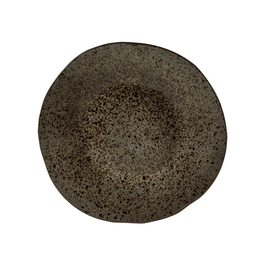 Rustico Aztec Stoneware Metalic Oval Pasta Plate 25cm