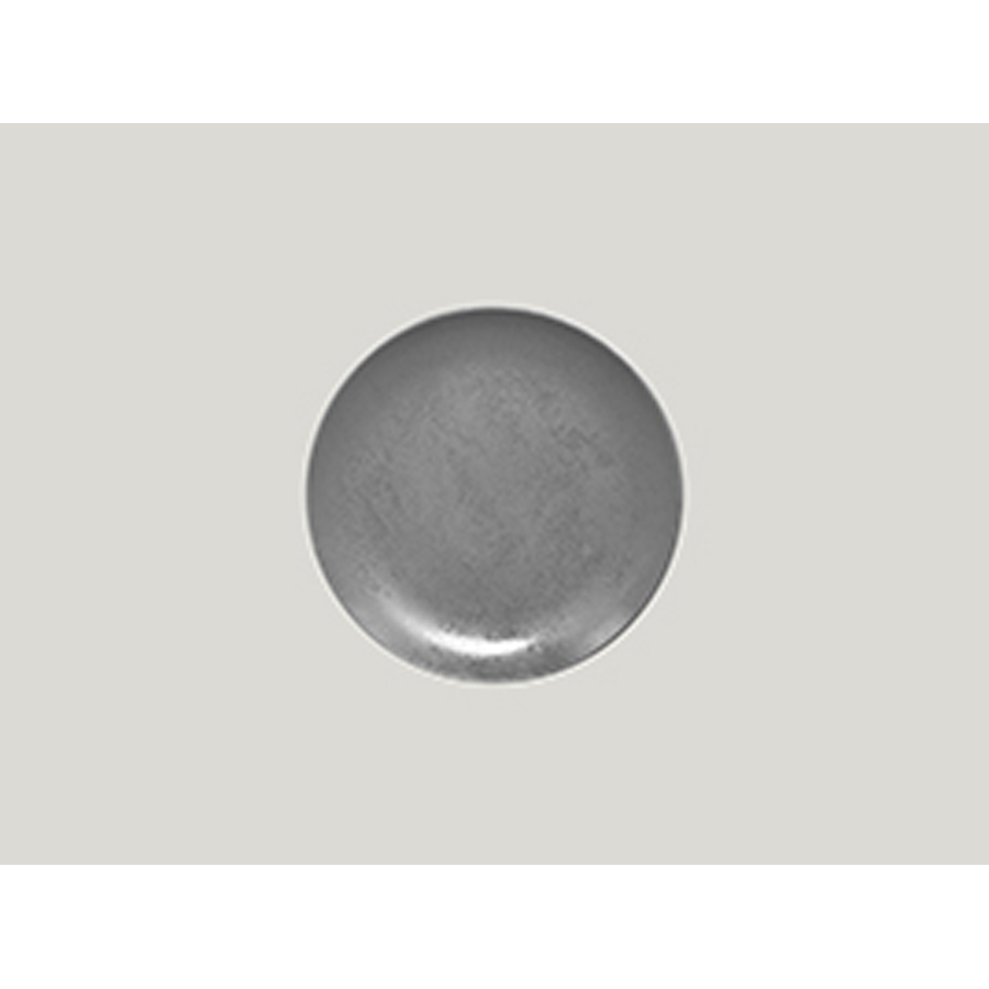 Rak Shale Vitrified Porcelain Grey Round Flat Coupe Plate 21cm