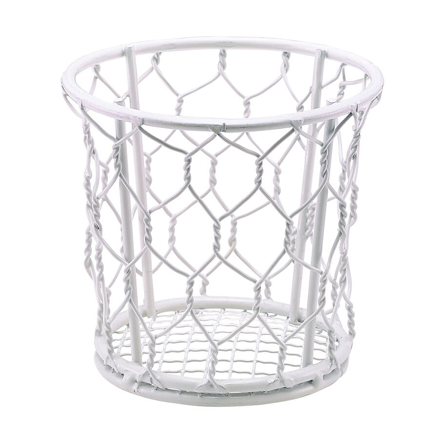 GenWare White Wire Basket 10cm Dia