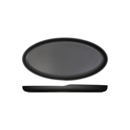 Creative Copenhagen Melamine Matte Black Oval Dish 400x200x35mm