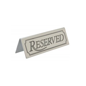 Tent Table Sign Reserved 12x4cm
