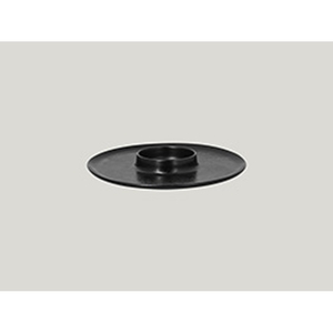 Rak Suggestions Chill Vitrified Porcelain Black Round Plate With Hollow Central Section 26cm