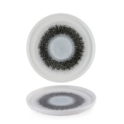Churchill Studio Prints Fusion Vitrified Porcelain Quartz Black Round Walled Plate 21cm