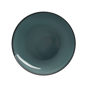 Astera Javiel Vitrified Porcelain Velvet Teal Round Coupe Plate 25cm