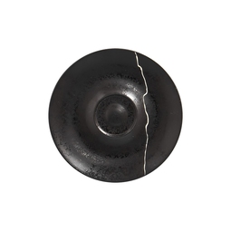 Rak Knitzoo Vitrified Porcelain Dark Grey Round Saucer With Silver Stitch 15cm